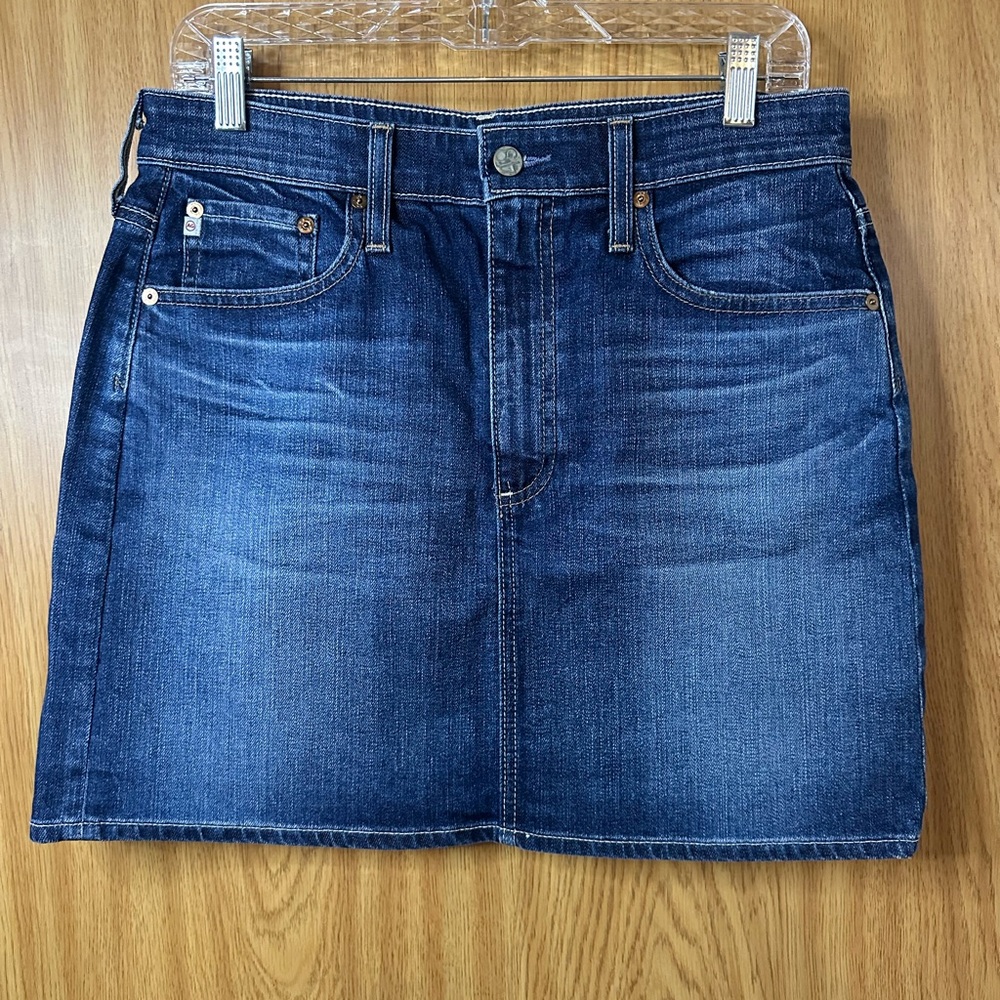 AG Adriano Goldschmied Dark Blue Denim Skirt